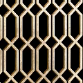 Stylish Room Dividers With Geometric Patterns In Gold And Black
