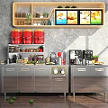 Modern workbench work console water bar work console 3d model