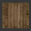 Rustic Wooden Cube Box With Plank Construction And Natural Wood Grain
