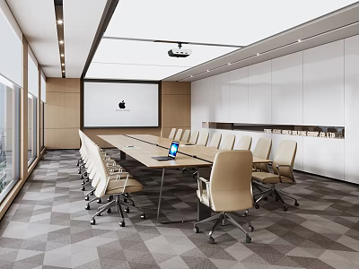 Meeting Room Multi-functional Meeting Room Conference Table 3d model