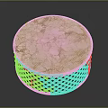 Art Supplies And Musical Instrument Storage Box With Marble Pattern Top Rose Gold Hollow Design