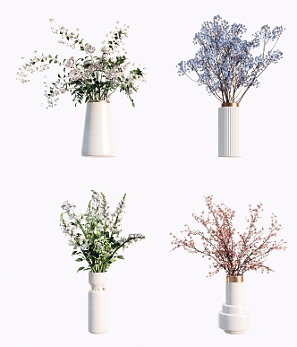 Modern vase floral vase ornaments 3d model