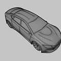 Blue Modern Sports Car With Streamlined Body Design And Stylish Wheels