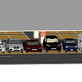 Indoor Modern Parking Lot With Multiple Cars Neatly Parked Under Bright Ceiling Lights