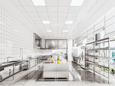 Modern Kitchen Catering Kitchen Hotel Kitchen Central Kitchen Commercial Kitchen 3d model