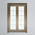 Various Double Doors Designs With Glass Panels And Decorative Patterns 3d model
