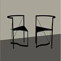 Modern Black Accent Chair With Geometric Metal Frame And Sleek Contemporary Design