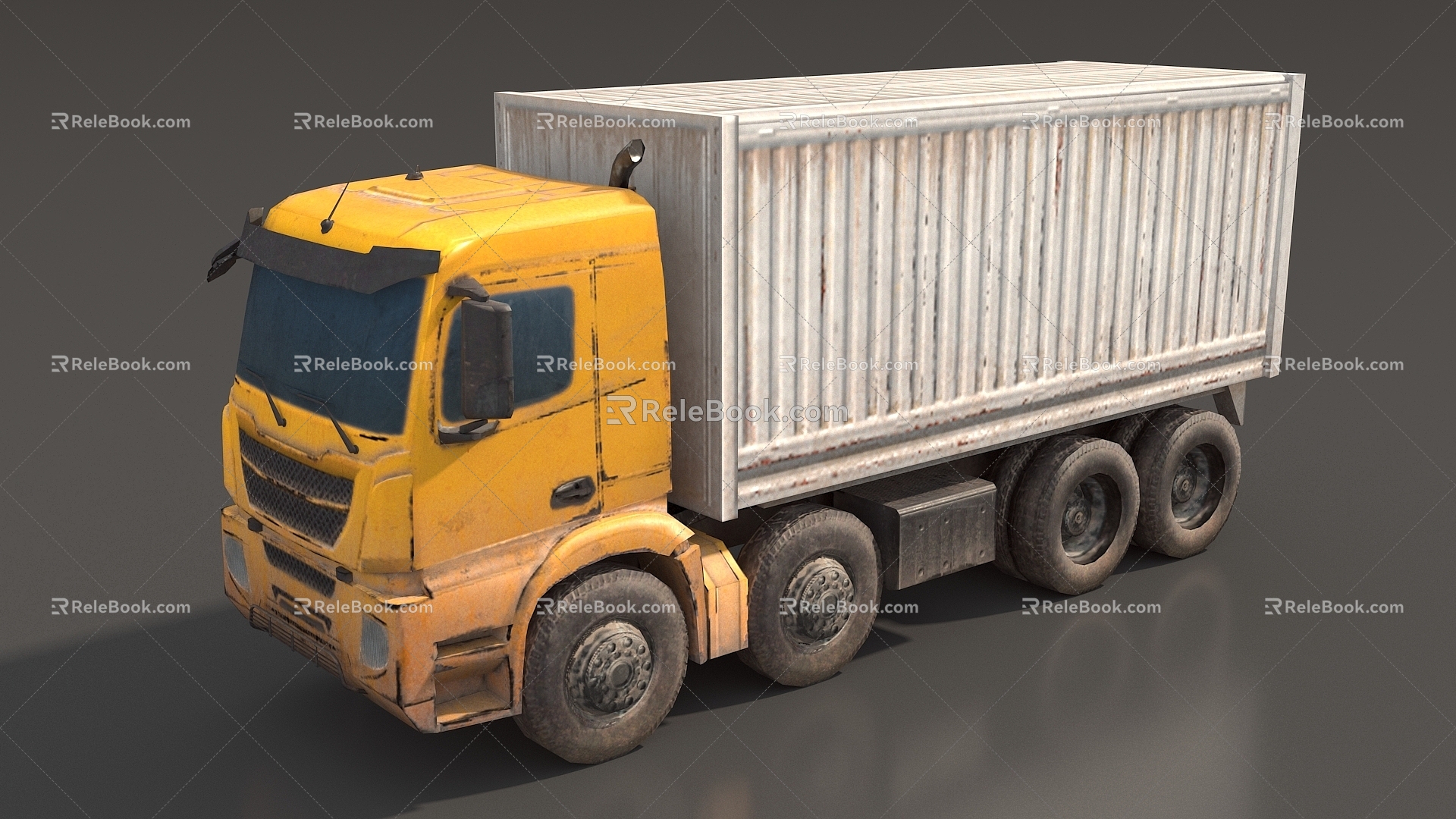 Box car, container car, truck, van, van, refrigerated truck, transport truck, simple model truck, low model, low face number truck, game truck 3d model