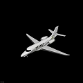 White Private Jet With Green Accents And Sleek Exterior Design Features