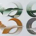 Modern Circular Wall Decor With Wavy Lines And Multicolor Tones For Home Interior