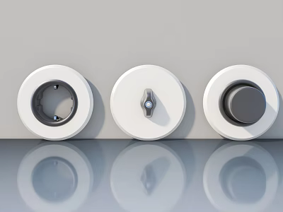 Modern Swing Door Handle Designs Featuring Circular Knobs And Metal Details 3d model