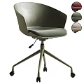 Ergonomic Green Velvet Swivel Office Chair Table Set With Adjustable Height And Multi Color Options
