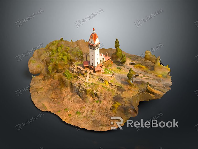 Monuments Sites Sites Sites Ruins Castle Fortress Ancient Castle Ancient Ruins Realistic model