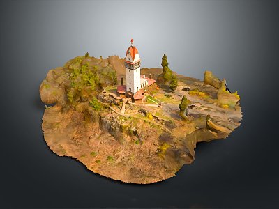 Monuments Sites Ruins Castle Fortress Ancient Castle Ancient Ruins Realistic model