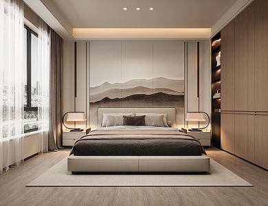 New Chinese bedroom 3d model