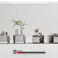 Modern bedside table 3d model