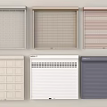 Various Window Blinds And Roller Shutters In Multiple Color And Design Styles 3d model