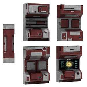 Modern Sci-Fi Equipment Sci-Fi Elements 3d model