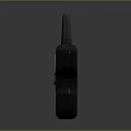 Black Portable Walkie Talkie With Antenna LCD Screen Channel Display And Control Buttons