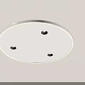 Modern Ceiling Light Design with Rectangular and Round Shapes Small Lamp Holes and Edge Lighting 3d model