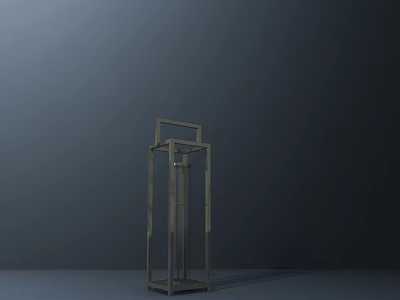 Modern Minimalist Table Lamp With Geometric Metal Frame And Sleek Design 3d model