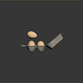 Open Egg Carton With Fresh Brown Eggs In Paper Container For Daily Use 3d model
