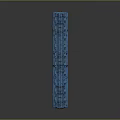 Blue Train Model With Yellow Stripes And Vintage Design On Reflective Surface