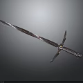 Medieval Steel Sword With Cross Guard Decorative Hilt And Detailed Design