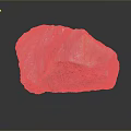 Natural Pink Stone Material With Yellow Veins And Rough Natural Surface