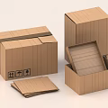 Practical Household Cardboard Boxes For Daily Use With Closed Open Stacked Styles