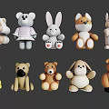 Cute Animal Shaped Plush Toys With Various Colors And Adorable Designs