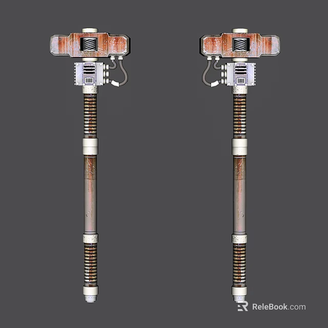 Durable Hardware Tools With Telescopic Metal Rods And Spring Loaded Mechanisms 3d model