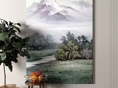 Modern Landscape Painting Landscape Decorative Painting 3d model