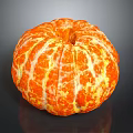 Peeled Fresh Orange Fruit with White Pith and Juicy Segments