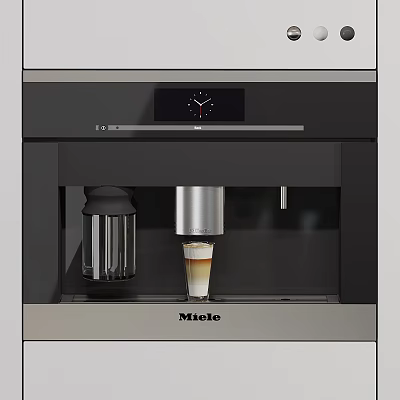 Miele Modern Kitchen Coffee Machine With Automatic Milk Froth And Digital 3d model