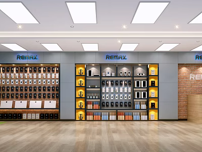 Modern Mobile Phone Shop 3d model
