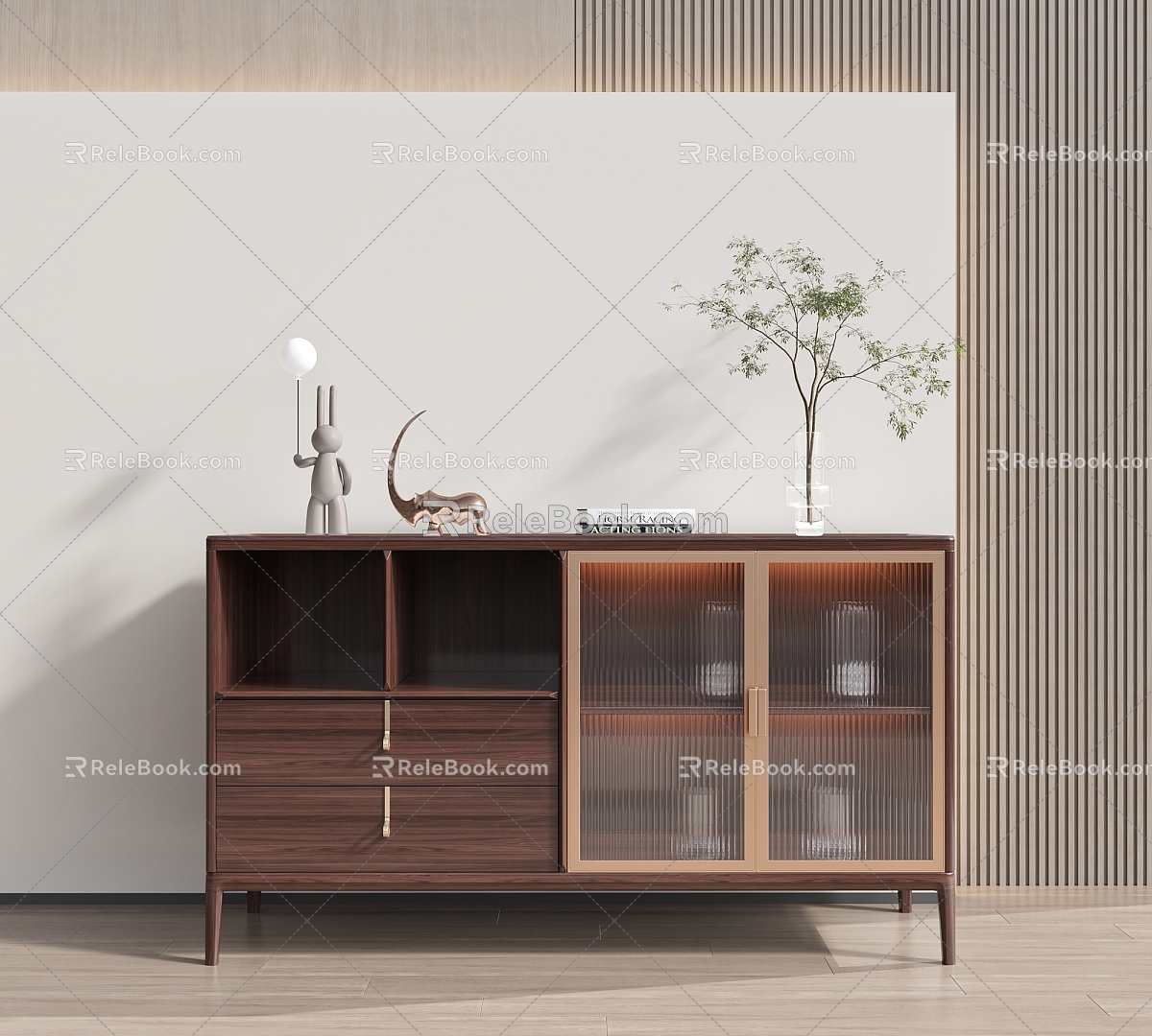 New Chinese Sideboard Side Cabinet 3d model