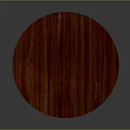 Classic Red Round Wooden Table With Smooth Surface And Crossed Legs Design