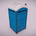 Blue Portable Outdoor Toilet With Ventilated Roof And Single Unit Design