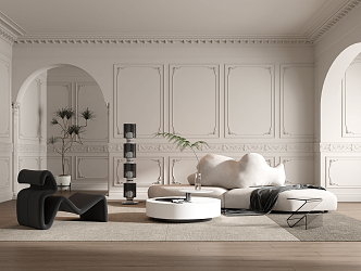 French Living Room 3d model