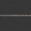 Large Group of People Standing in Circular Formation on Gray Background