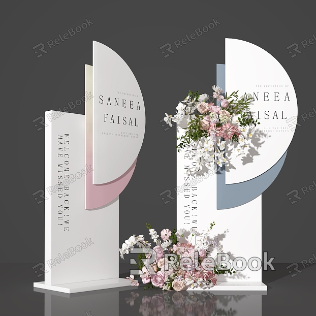 Modern Meichen Wedding Meichen Floral Signs Wedding Display Signs Guide Brand Floral Combination Water Brand Wedding Banquet Brand Display Brand Flowers model