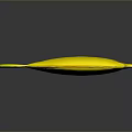 Vibrant Yellow Fish with Orange Fins and Sleek Body on Gray Background with Reflection