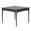 Elegant White Square Dining Table With Carved Legs And Ornate Design Details