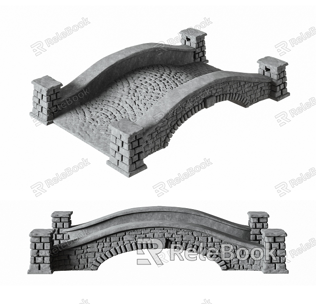 Stone Arch Bridge Stone Bridge Classical Chinese Style Stone Bridge Traditional Stone Bridge Homestay Scenic Spot Stone Bridge model