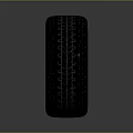 Automotive Car Tire Component With White Rim And Rubber Tread Design