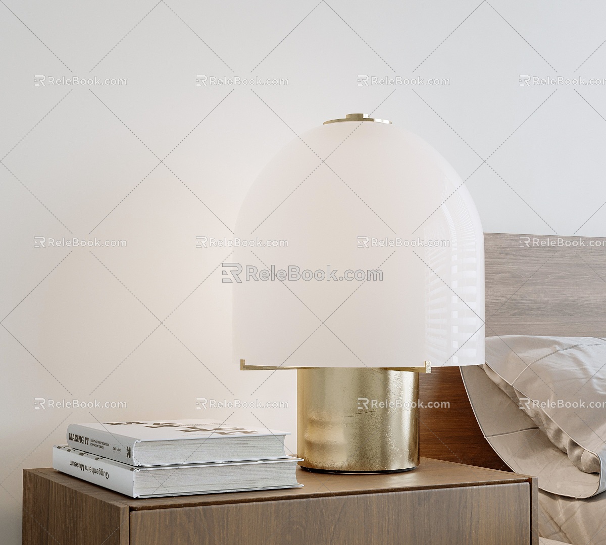 Dior Table Lamp Mushroom Table Lamp Books Bedside Table model