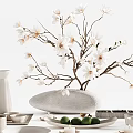 Modern Japanese-style Tableware Plate Tableware Vase Table Display Accessories Ornaments Dining Table Plate Dishes Tea 3d model