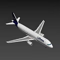 Lufthansa Passenger Airplane Model With White Body And Blue Tail Design