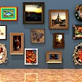 European-style Photo Wall Photo Frame Hanging Painting Oil Painting Decorative Painting Photo 3d model